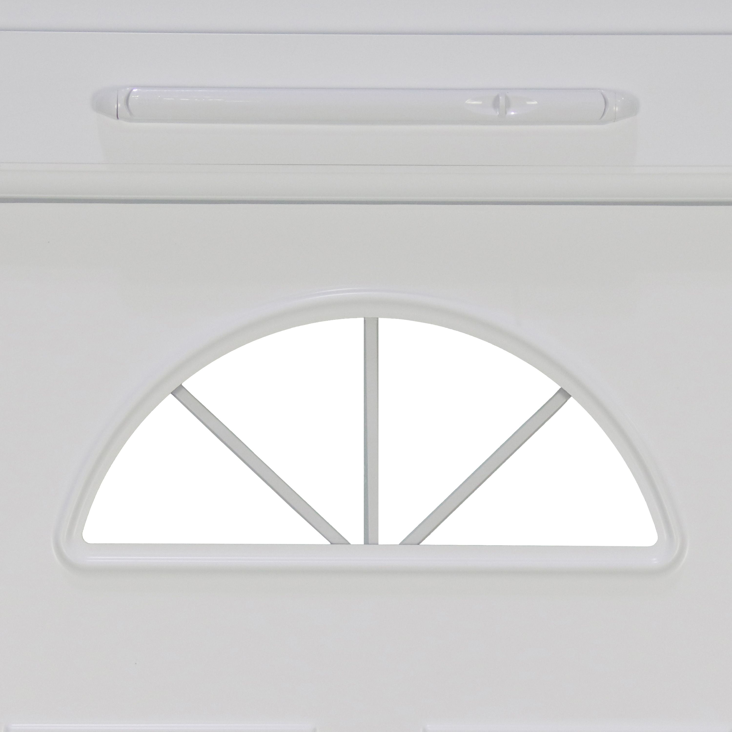 Fortia Lorne Clear Glazed Modern White RH External Front Door set, (H)2085mm (W)840mm