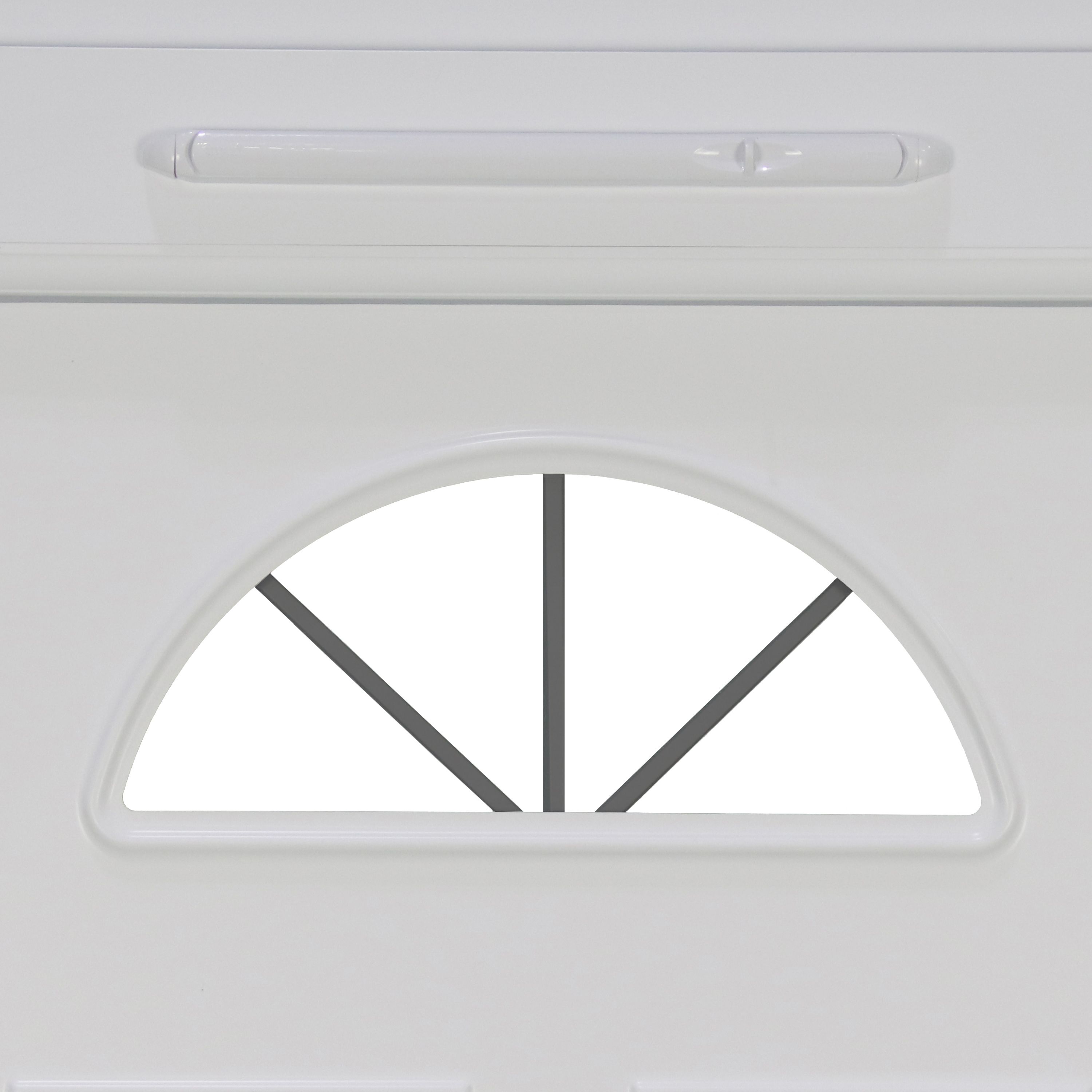 Fortia Lorne Flat Clear Glazed Anthracite LH External Front Door set, (H)2085mm (W)840mm