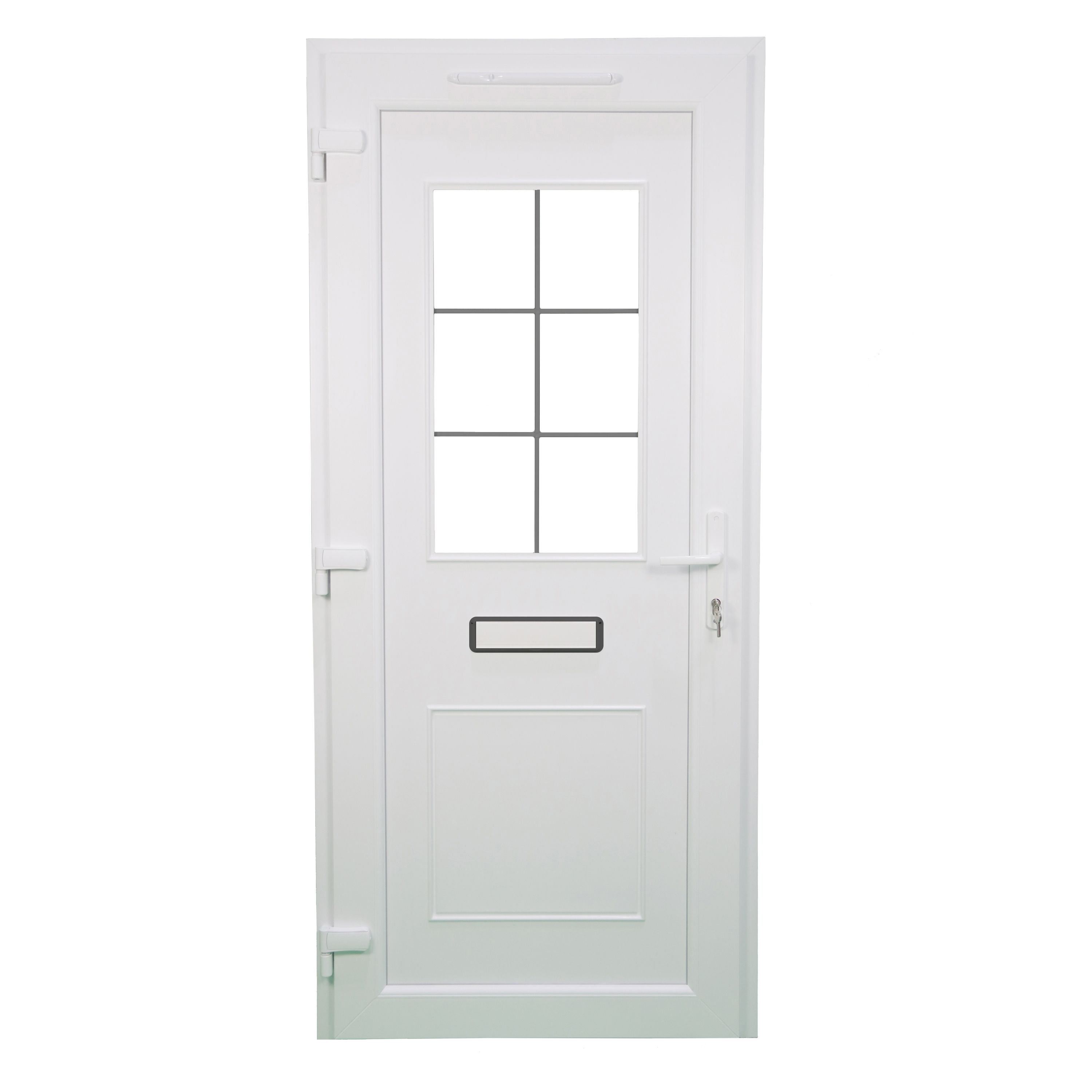 Fortia Mindil Clear Anthracite RH External Front Door set, (H)2085mm (W)840mm