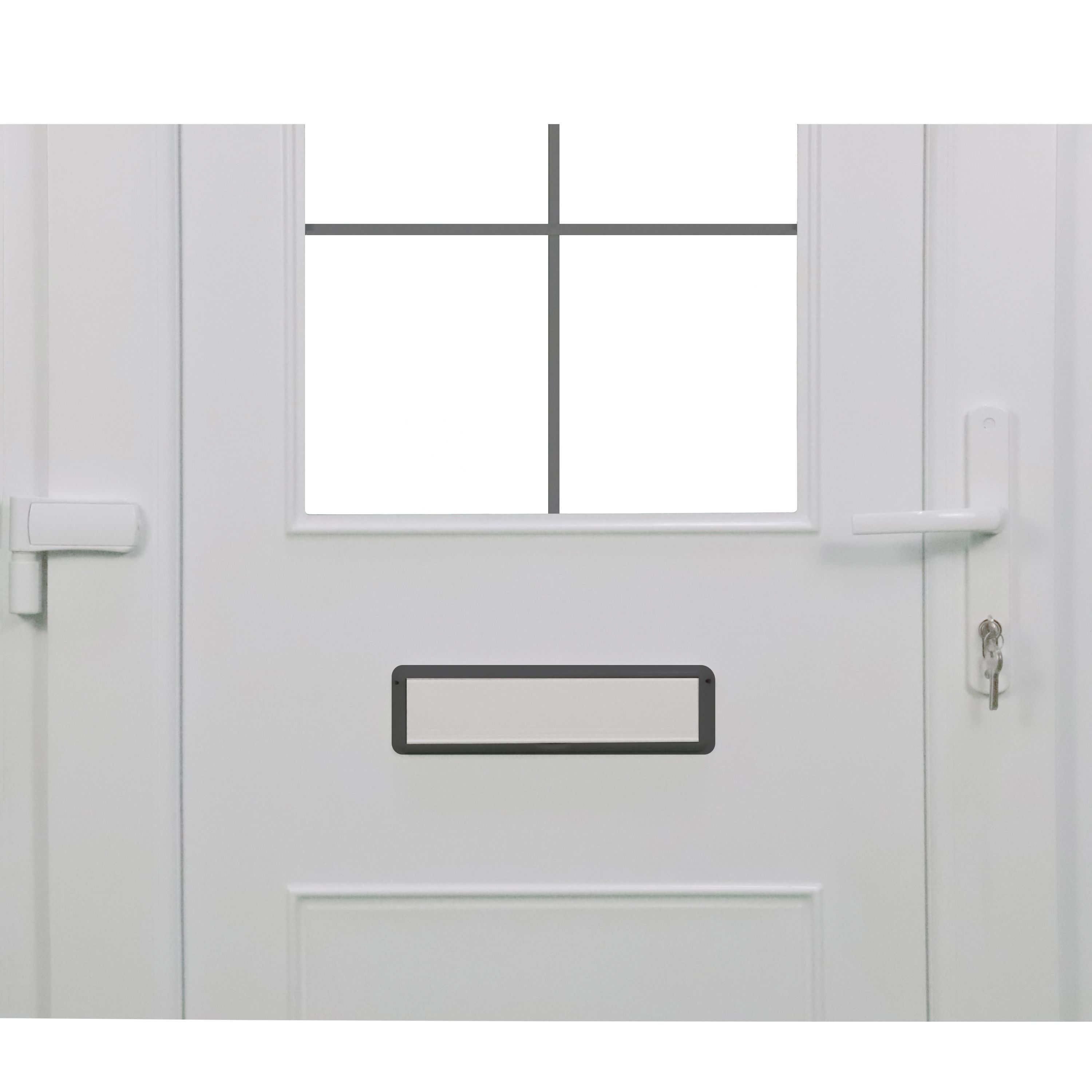 Fortia Mindil Clear Anthracite RH External Front Door set, (H)2085mm (W)840mm