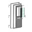 Fortia Mindil Clear Glazed Anthracite LH External Front Door set, (H)2085mm (W)840mm