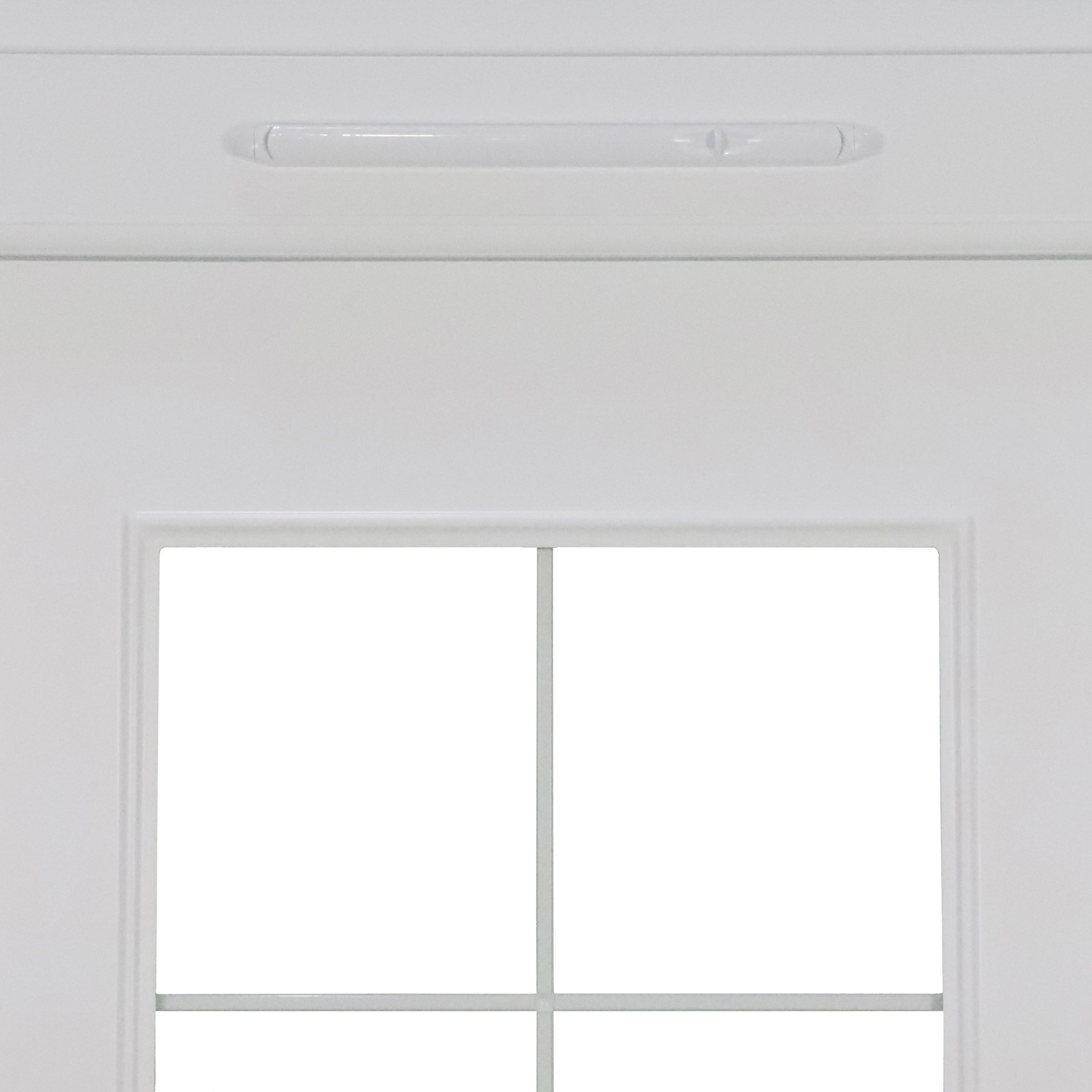 Fortia Mindil Clear Glazed Modern White RH External Front Door set, (H)2085mm (W)840mm