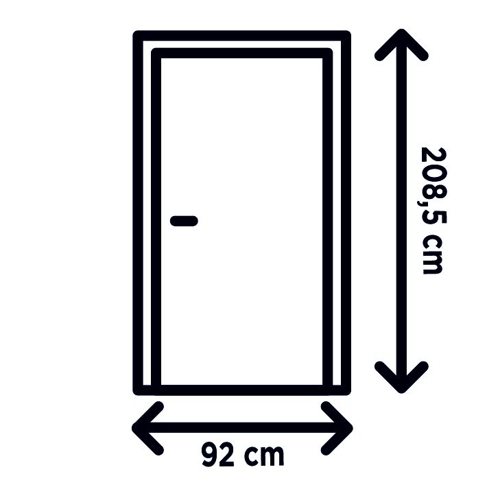 Fortia Mindil Flat Clear Glazed White RH External Front Door set, (H)2085mm (W)920mm