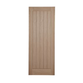 Fortia Unglazed Cottage Oak veneer Internal Door, (H)1981mm (W)610mm (T)35mm
