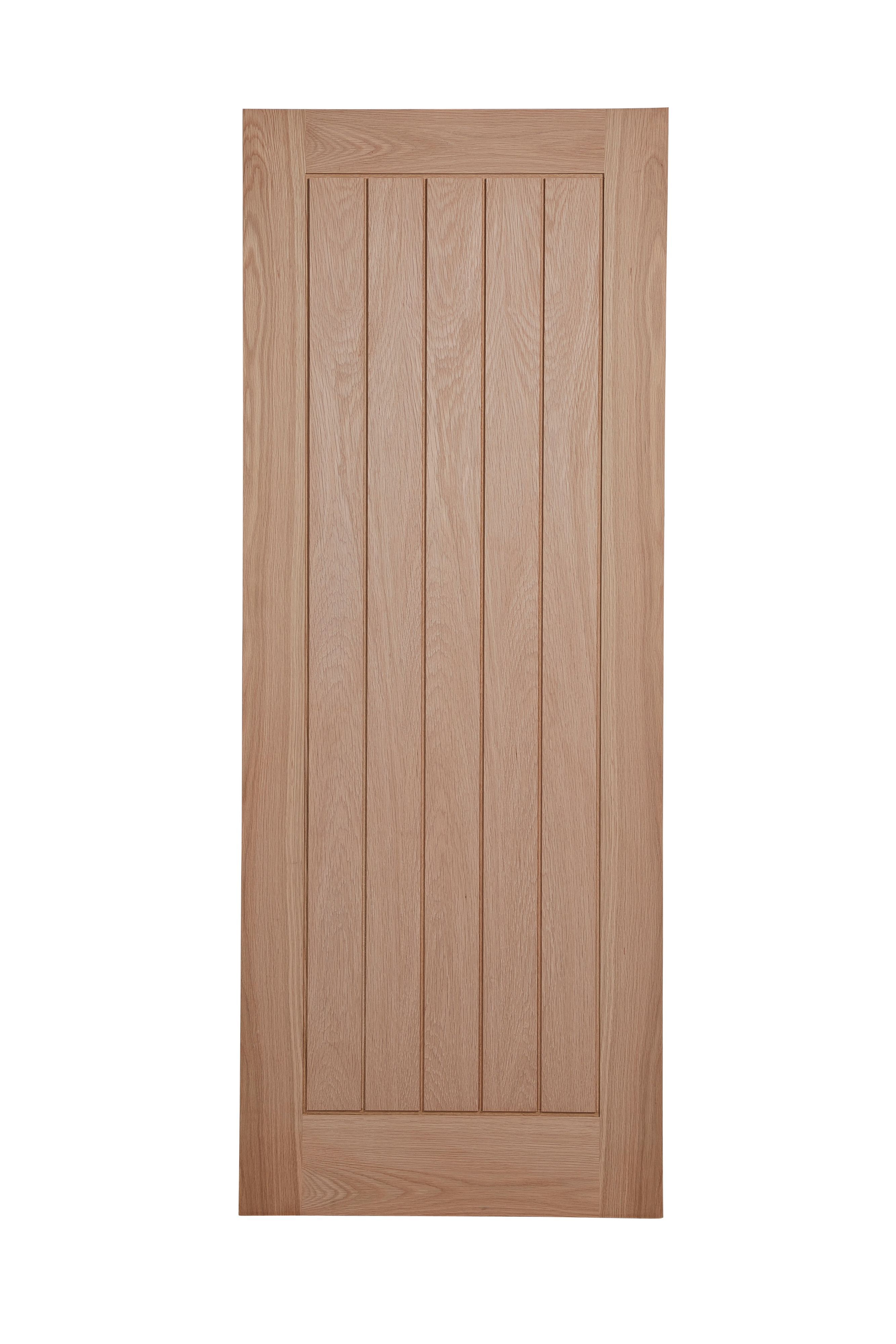 Fortia Unglazed Cottage Oak veneer Internal Door, (H)1981mm (W)686mm (T)35mm