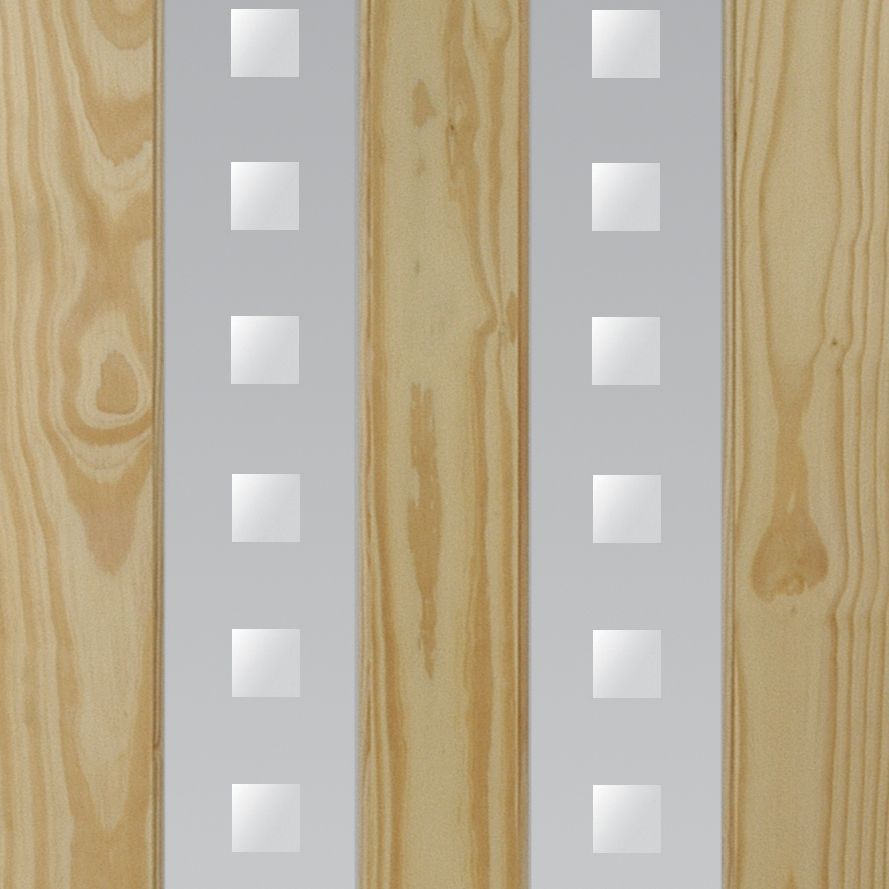 Fortia Vertical 2 panel Screen-printed Glazed Contemporary Pine veneer Internal Clear pine Door, (H)1981mm (W)686mm (T)35mm