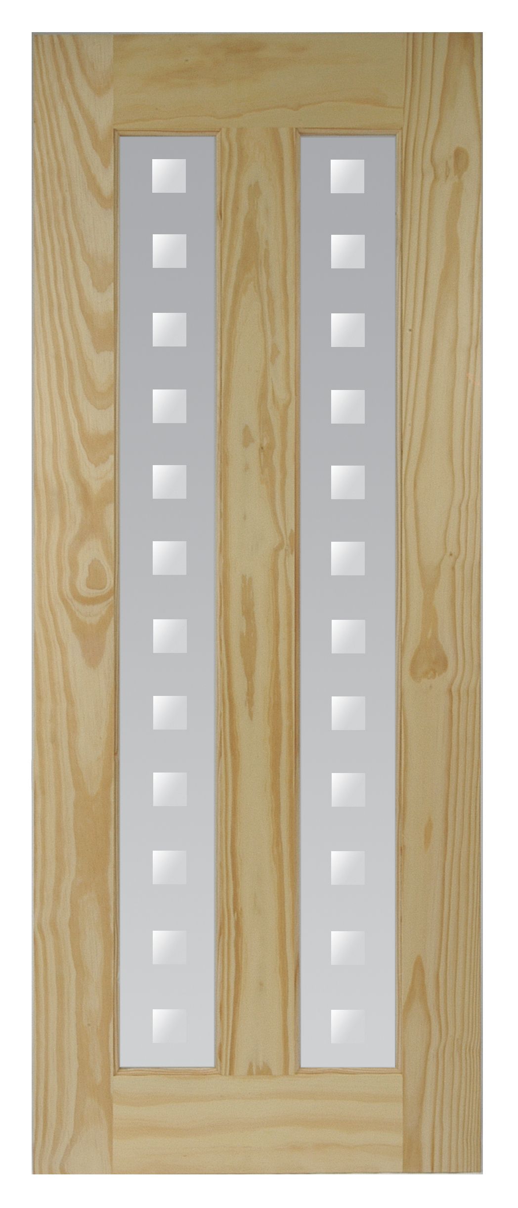 Fortia Vertical 2 panel Screen-printed Glazed Contemporary Pine veneer Internal Clear pine Door, (H)1981mm (W)838mm (T)35mm