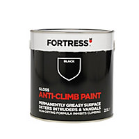 Fortress Black Gloss Anti-climb paint, 2500ml