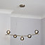 Fortuna Satin Nickel effect 5 Lamp Pendant ceiling light, (Dia)800mm