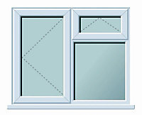 Frame One Clear Double glazed White uPVC Left-handed Window, (H)1120mm (W)1190mm