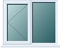 Frame One Clear Double glazed White uPVC Left-handed Window, (H)1120mm (W)1190mm