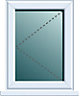 Frame One Clear Double glazed White uPVC Left-handed Window, (H)820mm (W)620mm