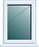 Frame One Clear Double glazed White uPVC Left-handed Window, (H)970mm (W)620mm