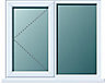 Frame One Clear Double glazed White uPVC Left-handed Window, (H)970mm (W)905mm