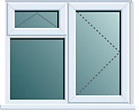 Frame One Clear Double glazed White uPVC Right-handed Window, (H)970mm (W)905mm