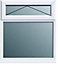 Frame One Clear Double glazed White uPVC Window, (H)1120mm (W)905mm