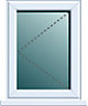 Frame One Double glazed White uPVC Left-handed Window, (H)820mm (W)620mm