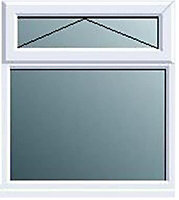 Frame One Double glazed White uPVC Window, (H)820mm (W)620mm
