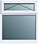 Frame One Double glazed White uPVC Window, (H)820mm (W)620mm