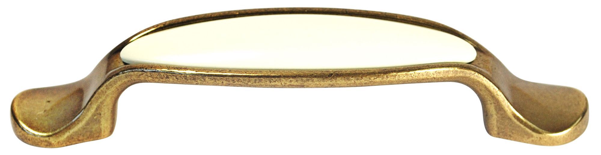 Francesca Brass effect Ivory Cabinet Pull handle