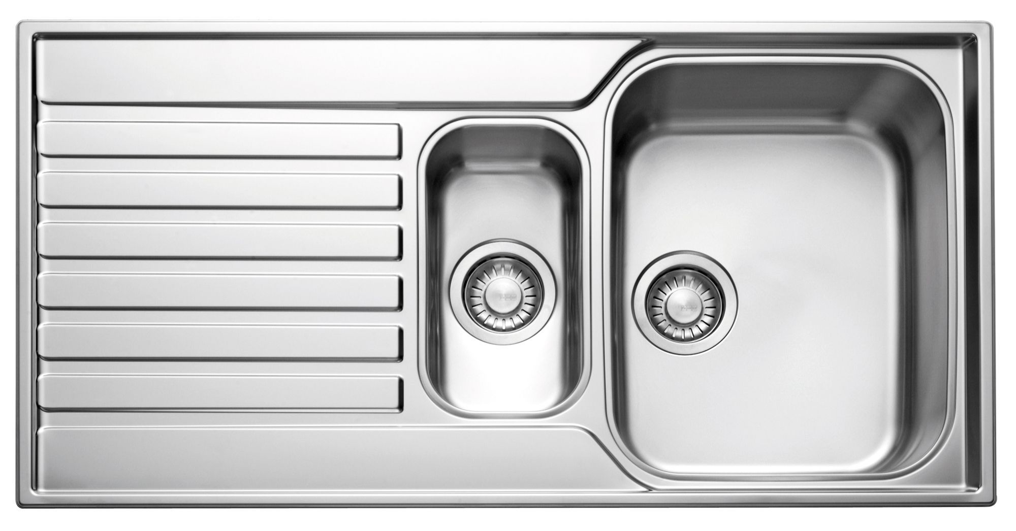 Franke Ascona Polished Stainless steel 1.5 Bowl Sink drainer 510mm x 1000mm