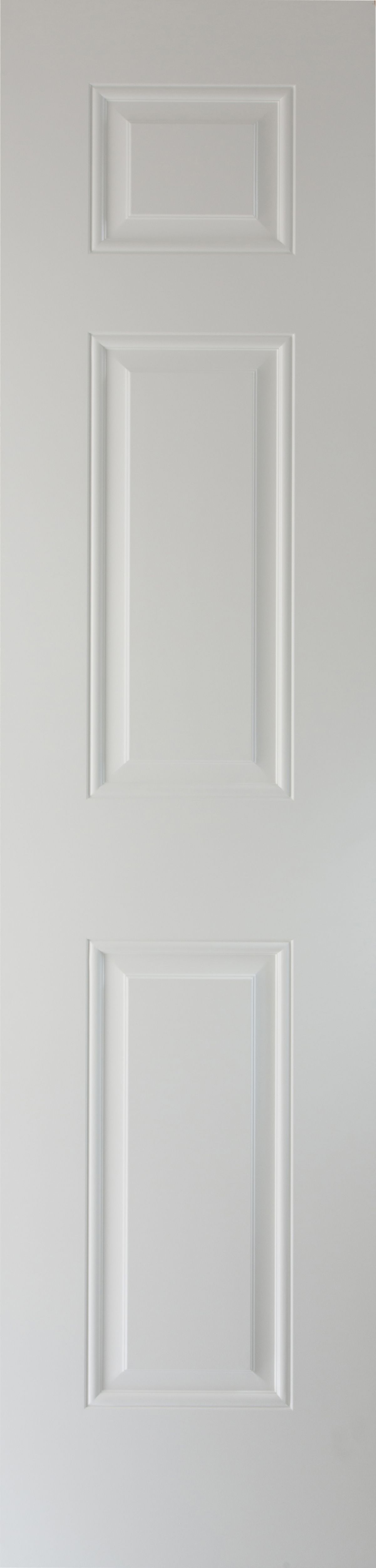 Freedom 3 panel Patterned Unglazed Contemporary White Internal Door, (H)1981mm (W)457mm (T)35mm