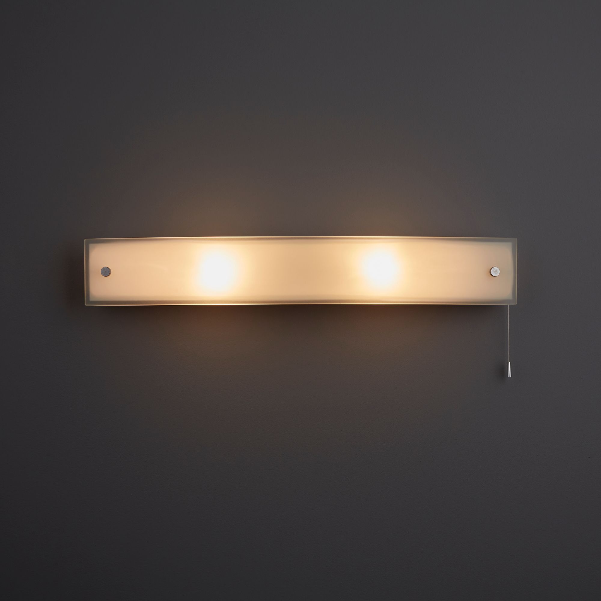 Freem Chrome effect Double Bathroom Wall light Tradepoint