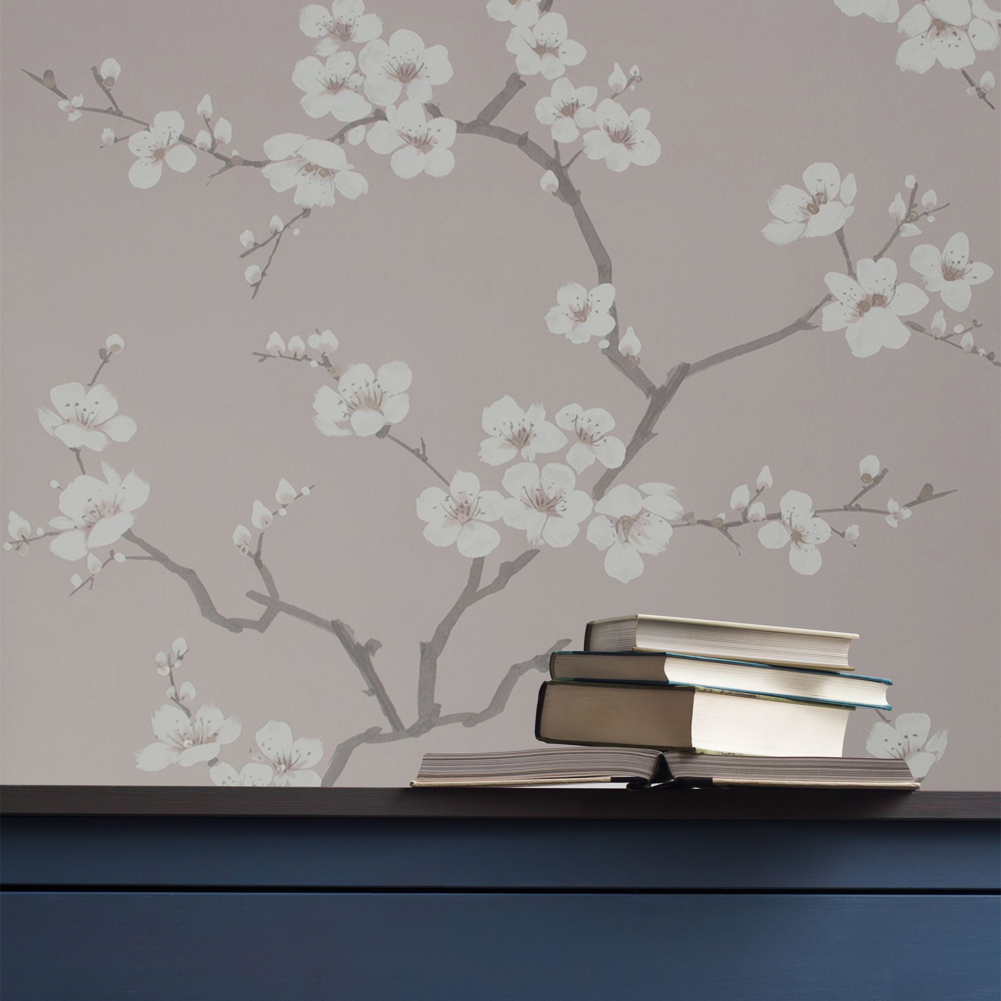 Fresco Apple blossom Pink Smooth Wallpaper Sample