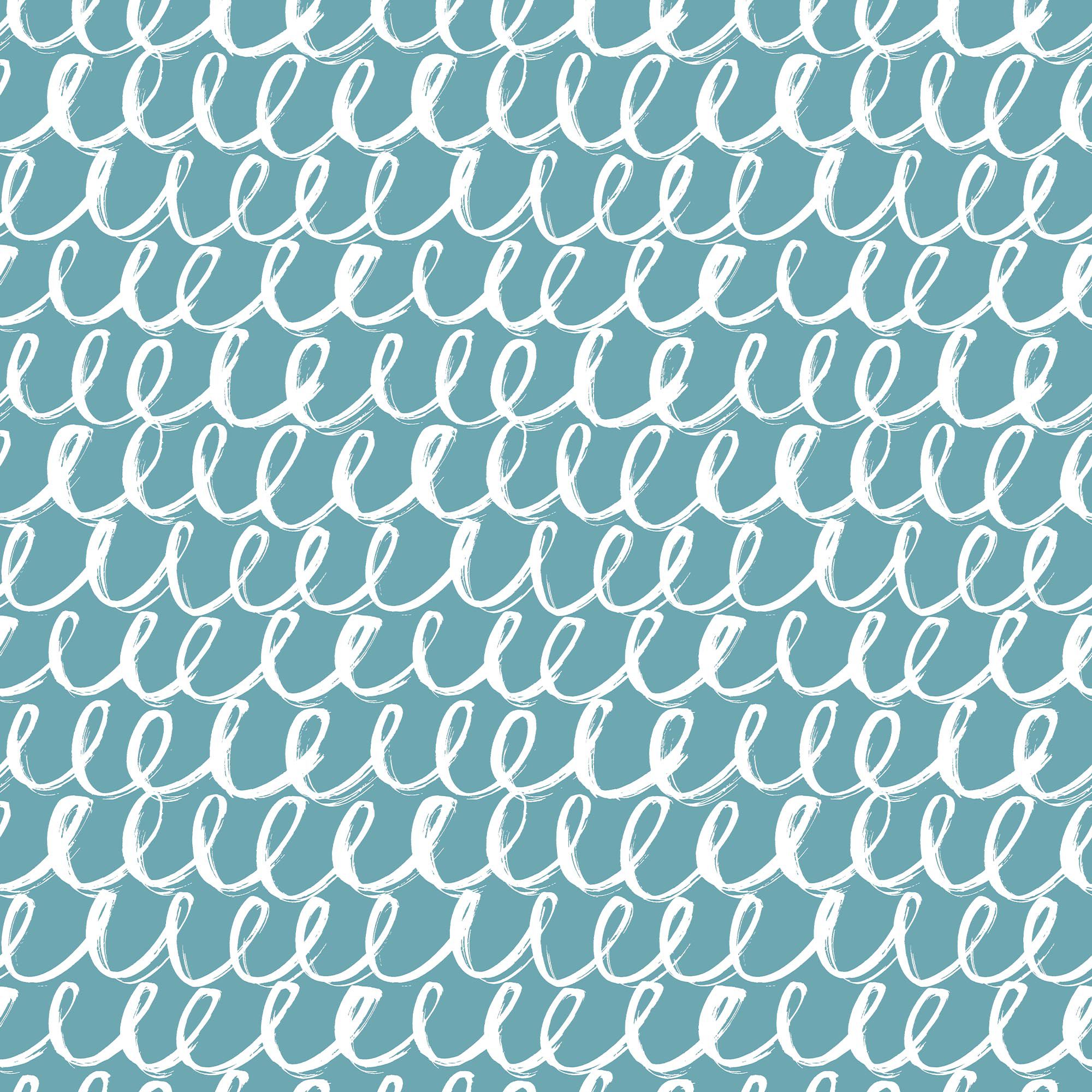 Fresco Blue Sea swirl Smooth Wallpaper Sample