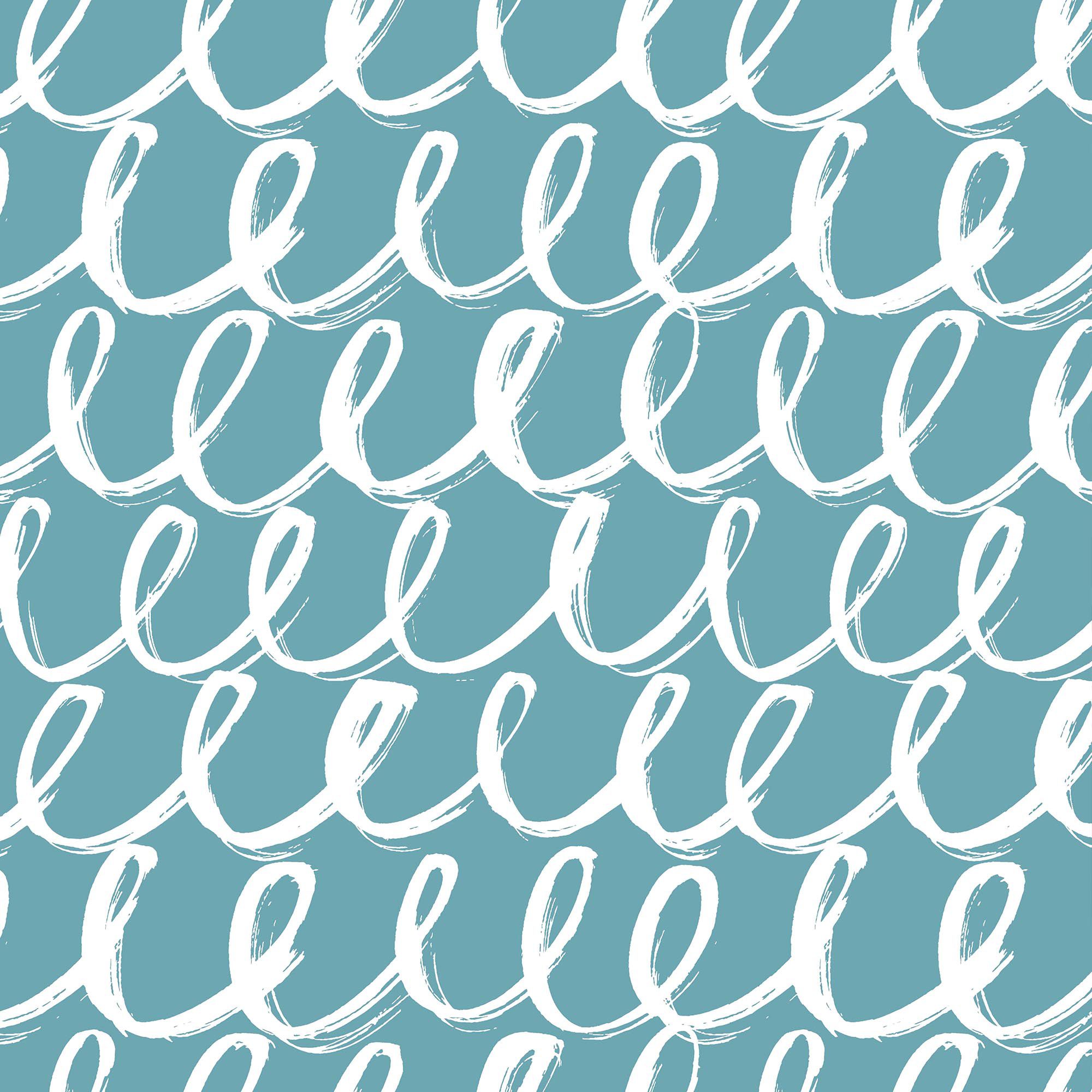 Fresco Blue Sea swirl Smooth Wallpaper Sample