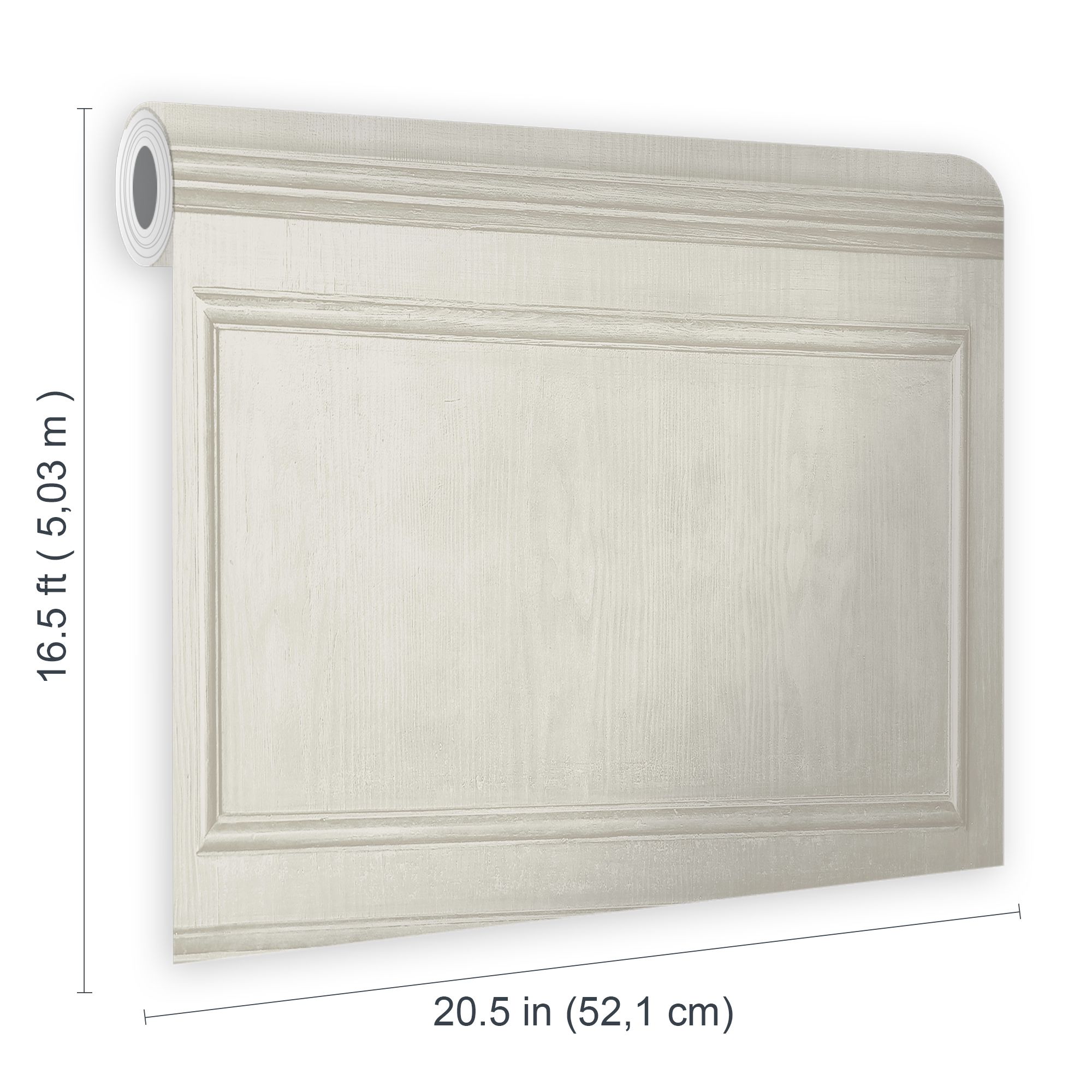 Fresco Neutral Wood panelling Smooth Wallpaper