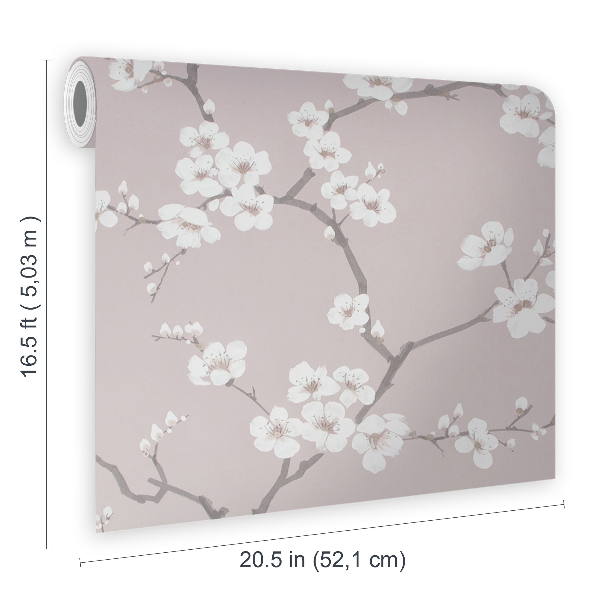 Fresco Pink Apple blossom Smooth Wallpaper