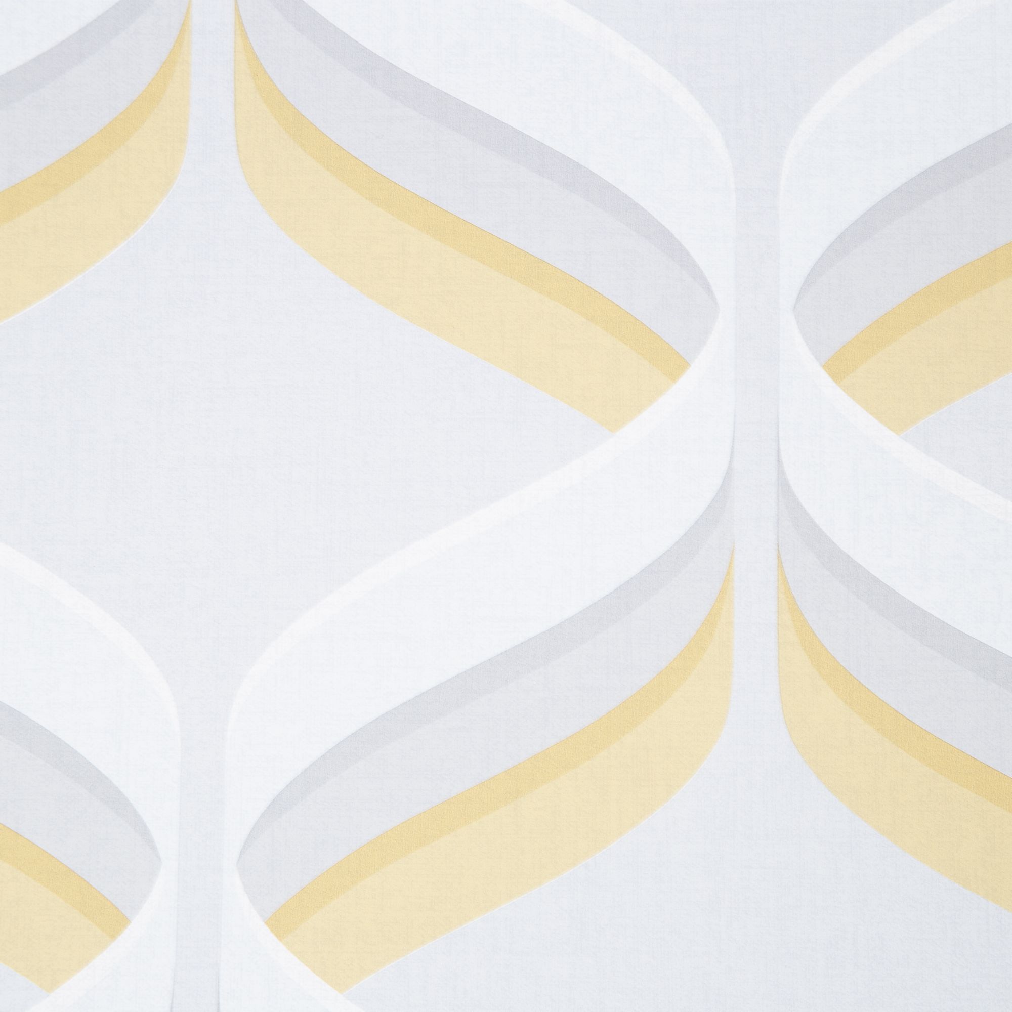 Fresco Retro ogee Grey & ochre Smooth Wallpaper