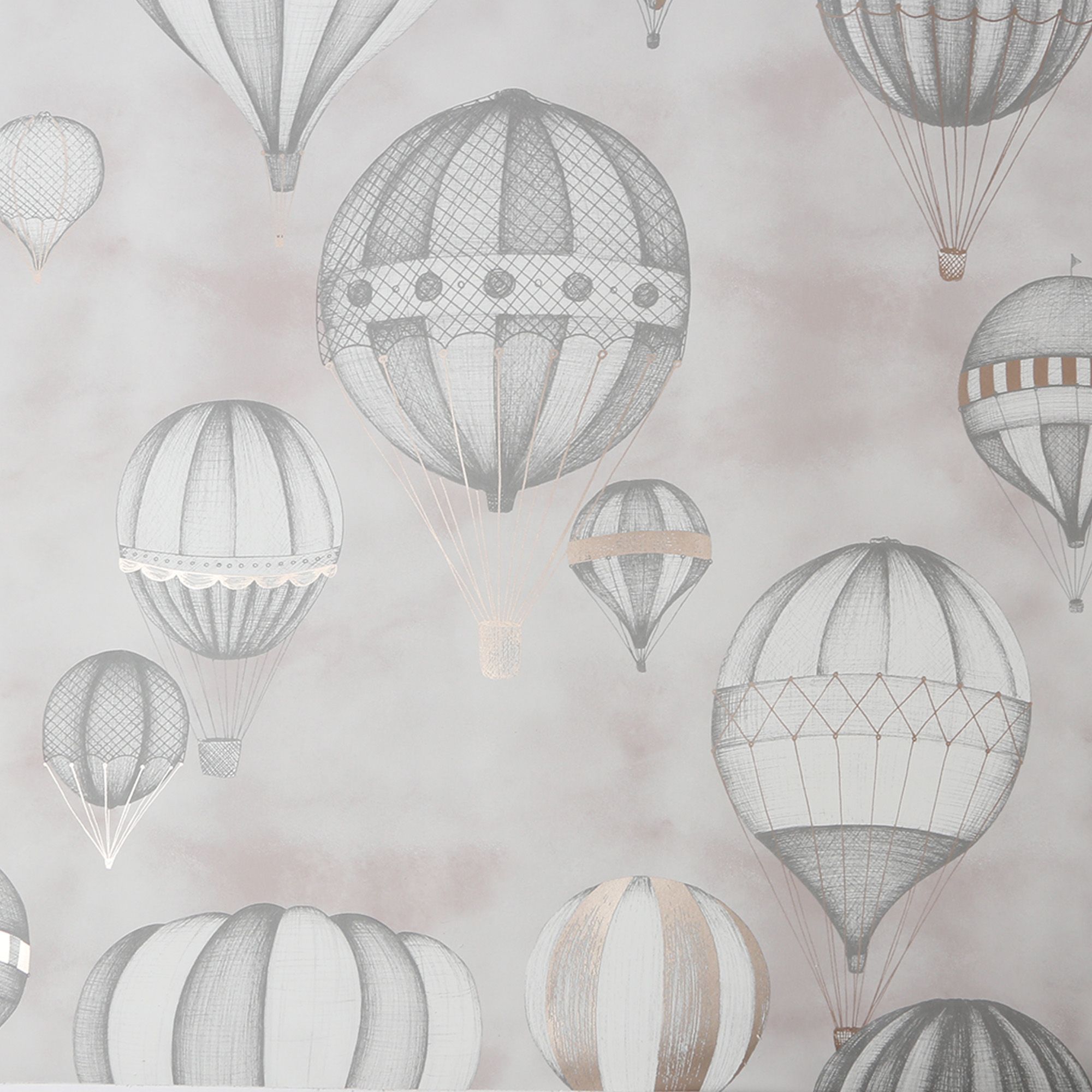 Fresco Rose gold effect Balloon fiesta Smooth Wallpaper