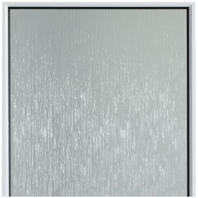 Frosted Fully glazed White LH External Back Door set, (H)2055mm (W)840mm