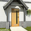 Frosted Glazed White oak veneer LH & RH External Front Door set, (H)2074mm (W)932mm