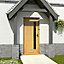 Frosted Glazed White oak veneer LH & RH External Front Door set, (H)2125mm (W)907mm