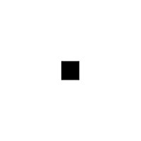 Full stop symbol Black Self-adhesive labels, (H)60mm (W)40mm