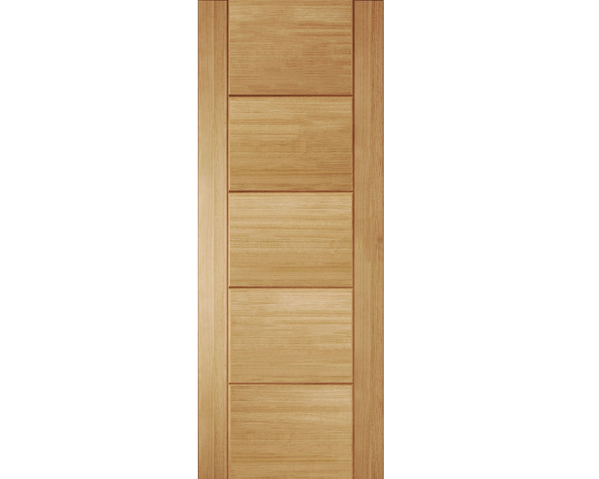 Fully finished Linear Contemporary White oak veneer Internal Fire door, (H)1981mm (W)686mm (T)44mm