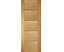 Fully finished Linear Contemporary White oak veneer Internal Fire door, (H)1981mm (W)762mm (T)44mm