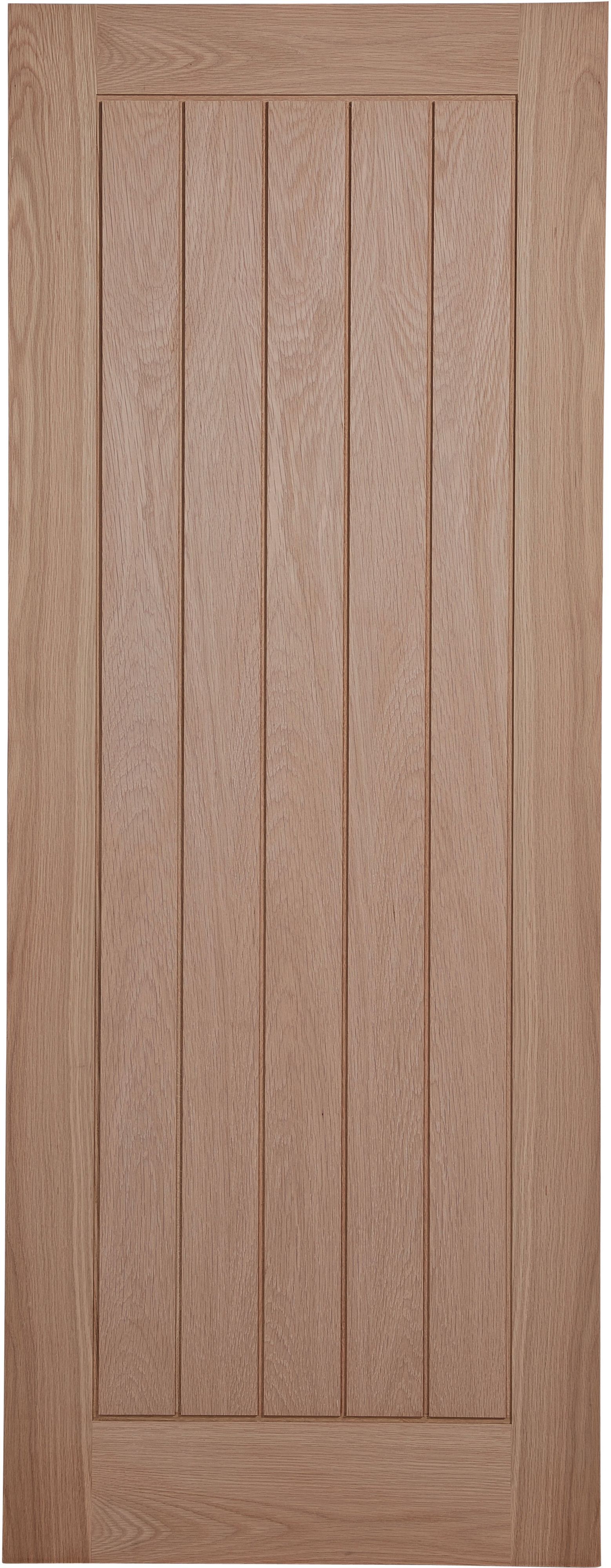 Fully finished Unglazed Cottage Oak veneer Internal Door, (H)1981mm (W)762mm (T)35mm