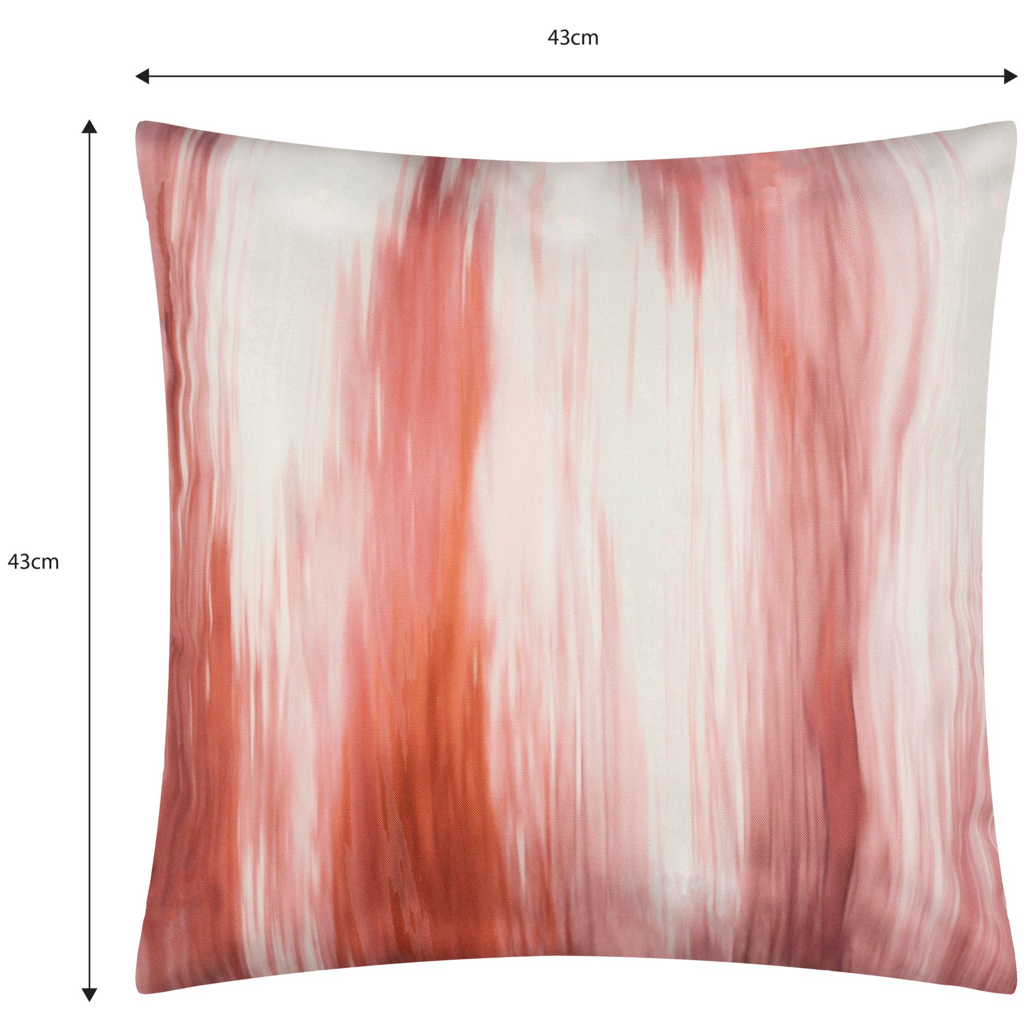 furn. Abstract Brushstrokes Multicolour Outdoor Cushion, (L)43cm x (W)43cm
