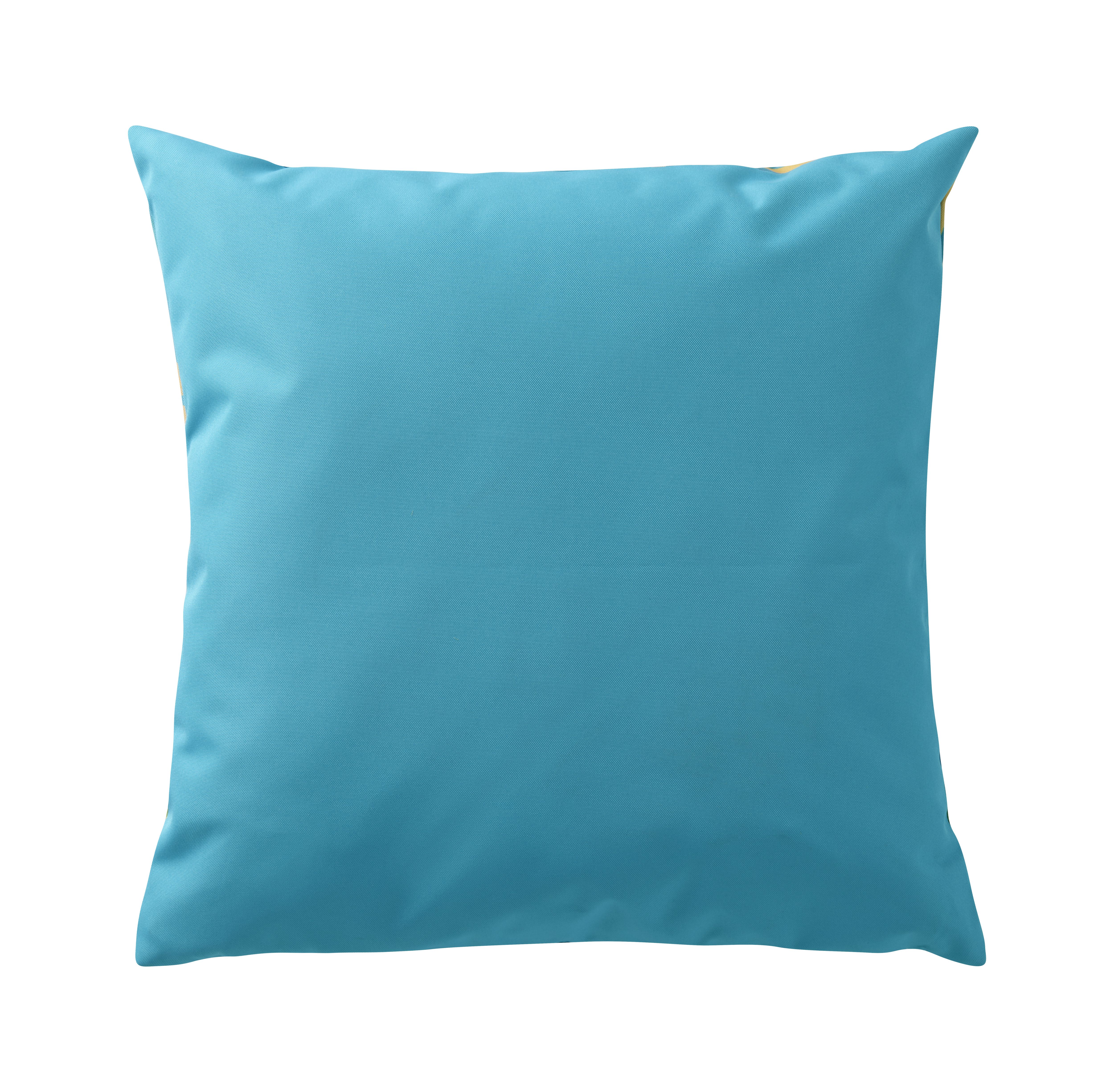 furn. Aqua & navy Outdoor Cushion (L)50cm x (W)50cm