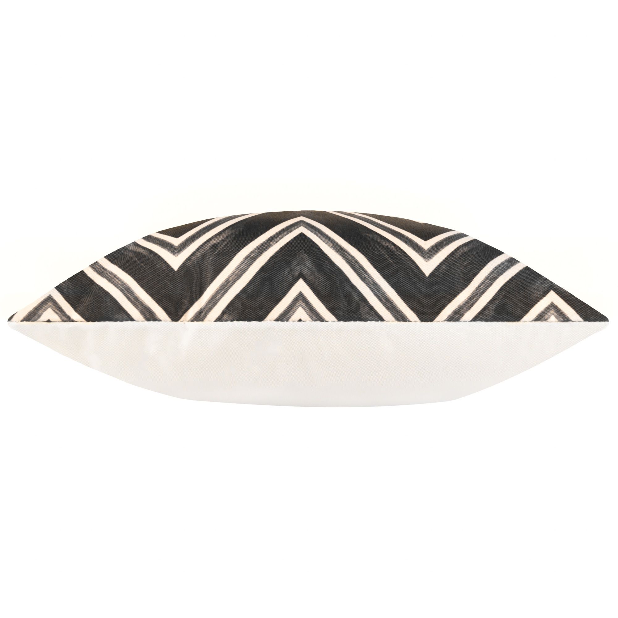 furn. Chevron Mono Geometric Outdoor Cushion, (L)43cm x (W)43cm
