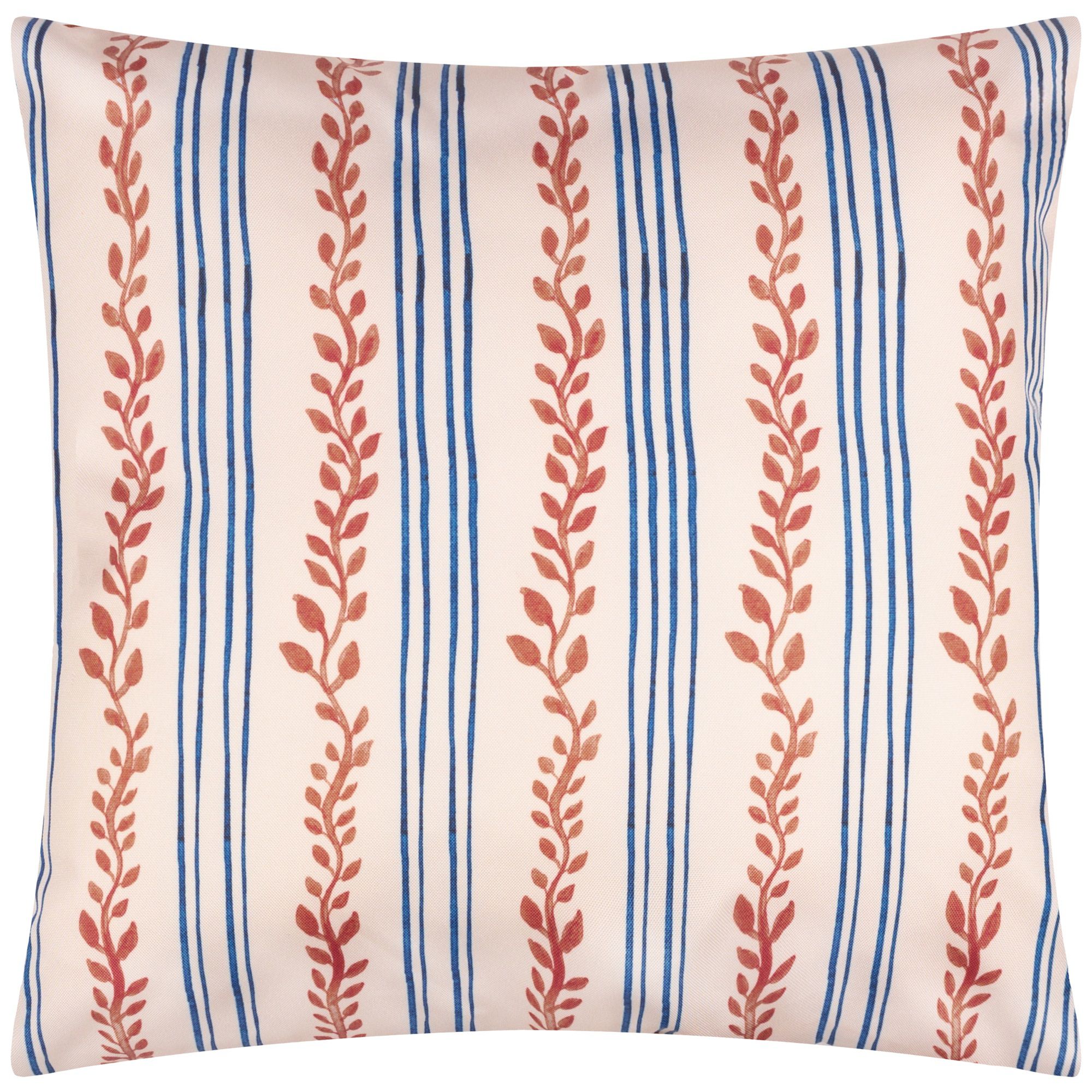 furn. Ditsy Orange Leaf Outdoor Cushion, (L)43cm x (W)43cm