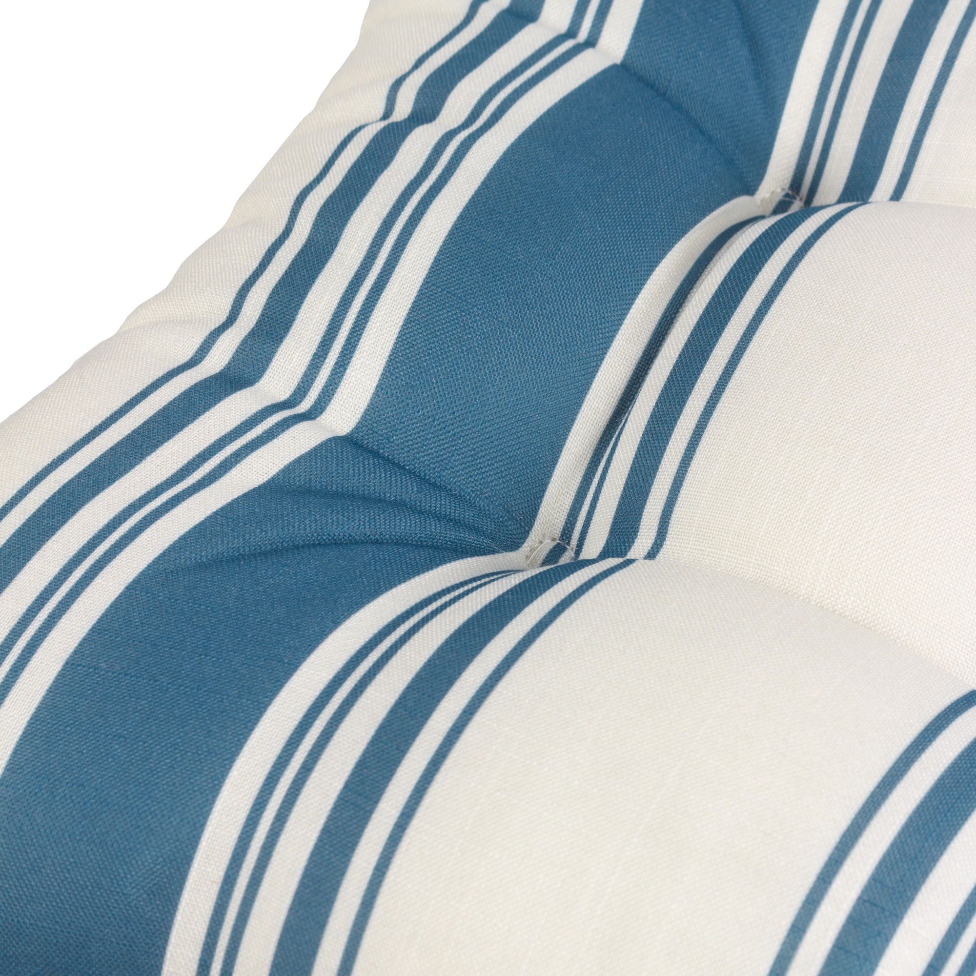 furn. Hampton Blue Striped Square Seat pad, Pack of 2 (L)40cm x (W)40cm