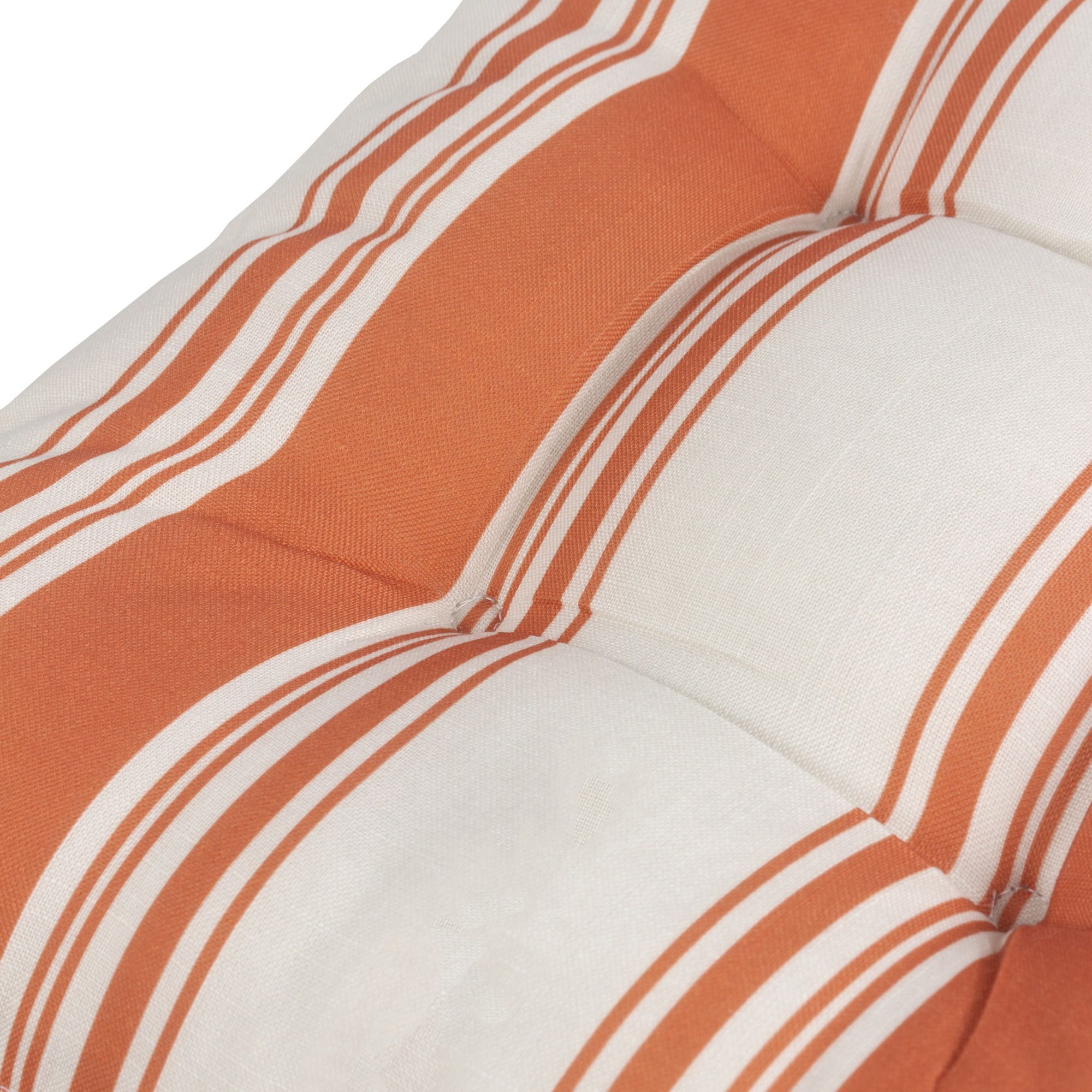 furn. Hampton Mango Striped Square Seat pad, Pack of 2 (L)40cm x (W)40cm
