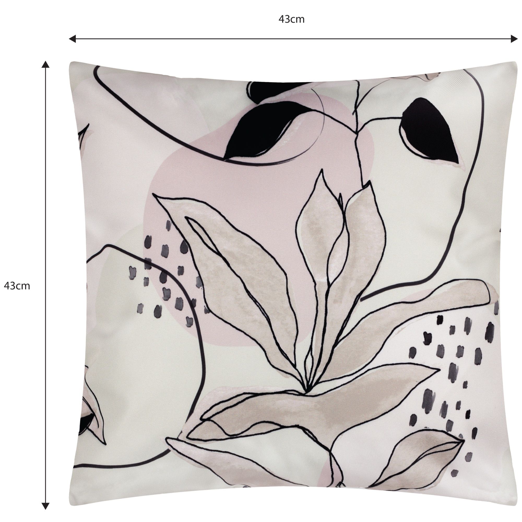 furn. Kalma Multicolour Floral Outdoor Cushion, (L)43cm x (W)43cm
