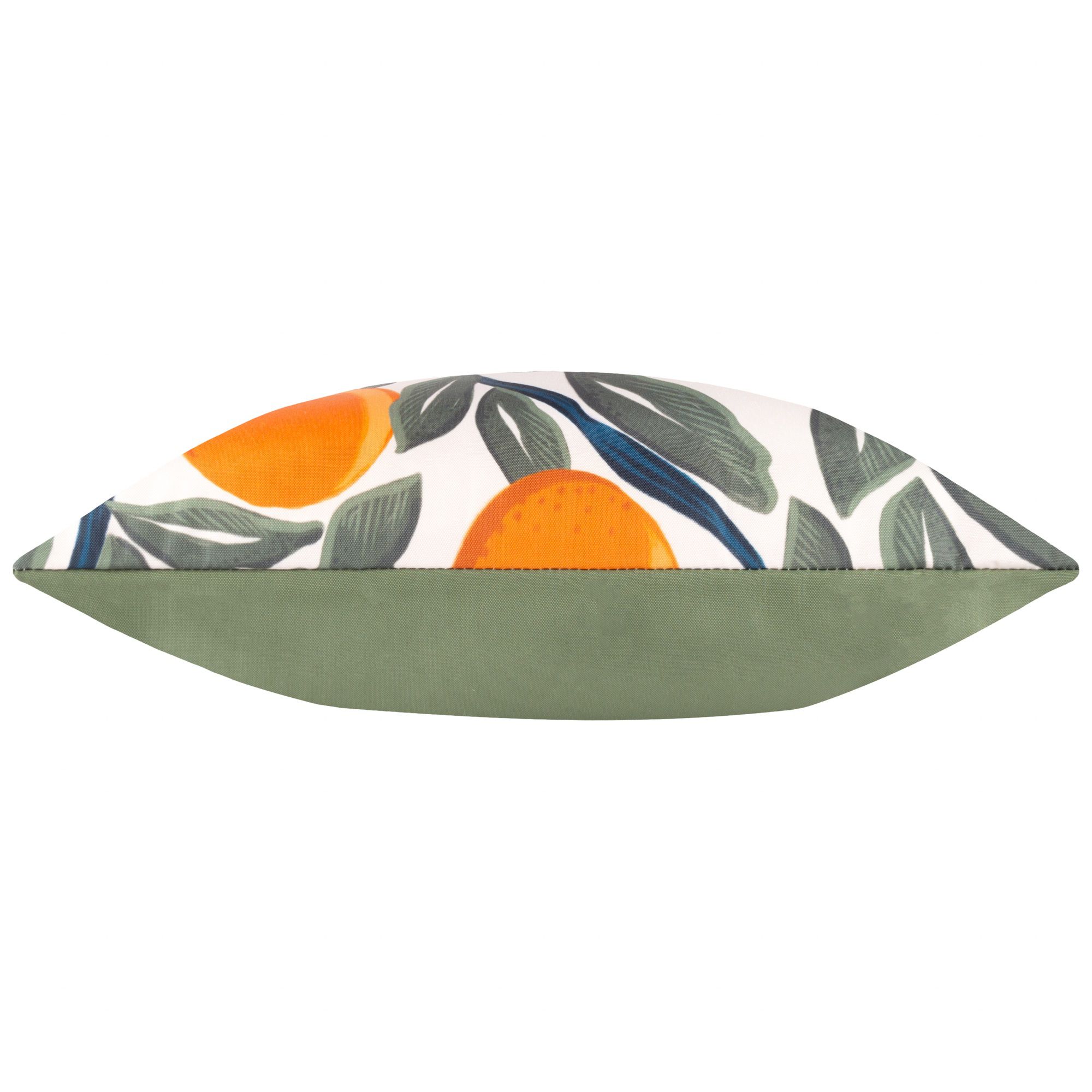 furn. Orange Grove Green Striped Outdoor Cushion, (L)43cm x (W)43cm