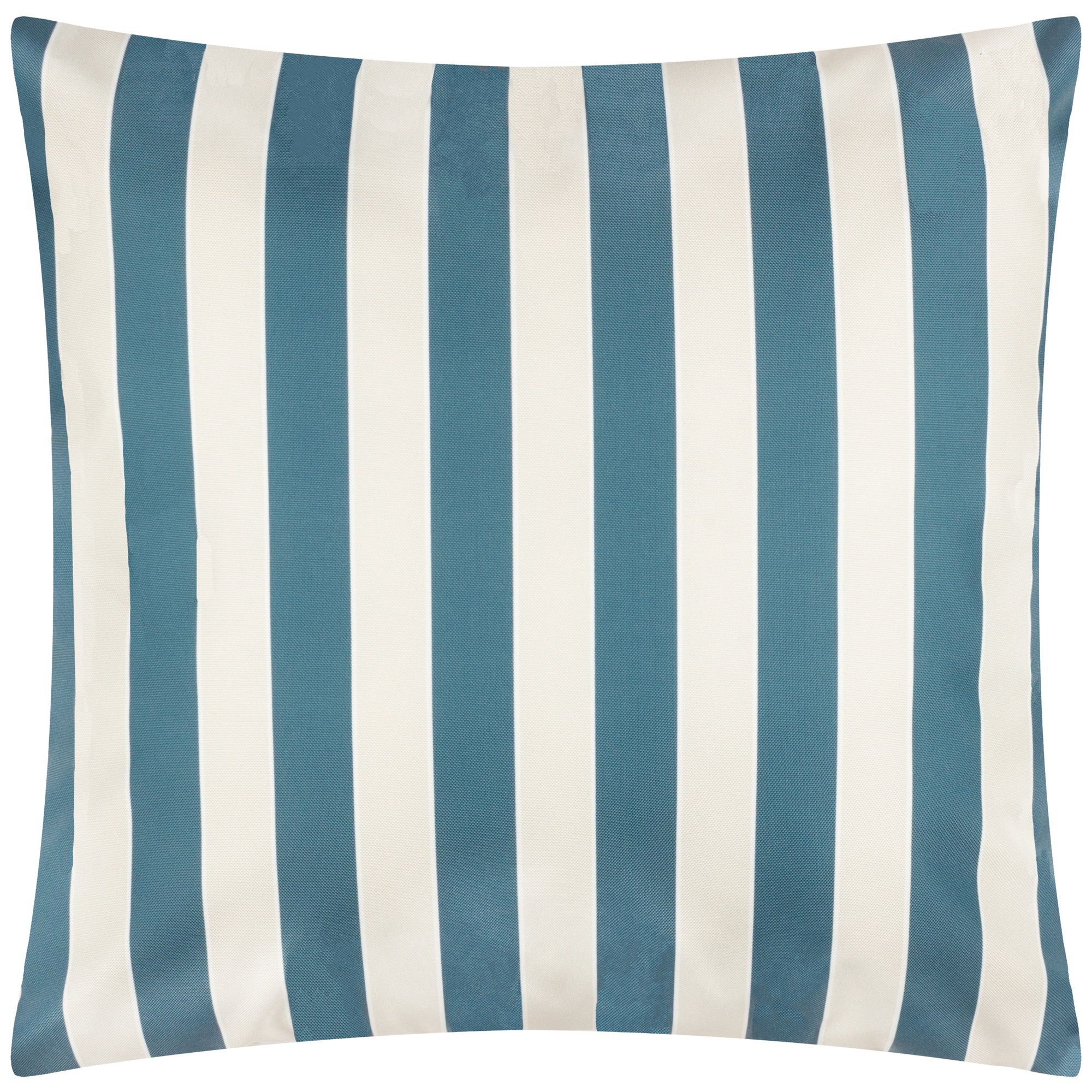 furn. Pier Stripe Blue Outdoor Cushion, (L)43cm x (W)43cm